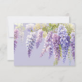 Purple Lavendel Aquarellblume RSVP Karte (Rückseite)