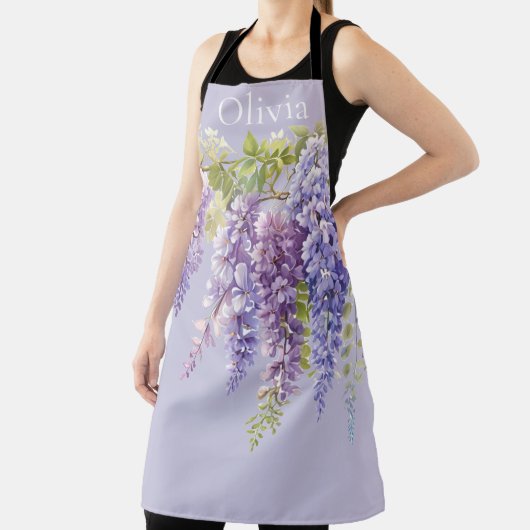 Purple Lavendel Aquarellblume Schürze (InSitu)