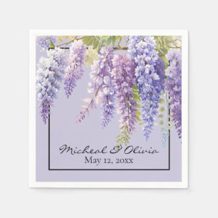 Purple Lavendel Aquarellblume Serviette