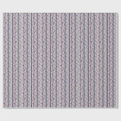 Purple Lavender Botanical Stripe Birthday Bridal Geschenkpapier (Flach)