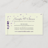 Purple Lavender Circle Framed Essential Oils Visitenkarte (Rückseite)