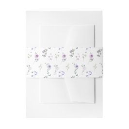 Purple Lavender Floral Chic Wedding Einladungsbanderole