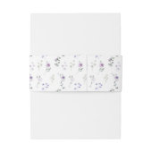 Purple Lavender Floral Chic Wedding Einladungsbanderole (Rückseitenbeispiel)