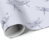 Purple Lavender Glitter Dragonflies Geschenkpapier (Rolleneckpunkt)