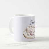 Purple Lavender Pink Floral Heart Candles Love Kaffeetasse (Vorderseite Links)