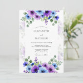 Purple Lavender Stunning Spring Wedding Einladung (Stehend Vorderseite)