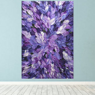 Purple Lavender White Petal Cluster Abstract Wall  Leinwanddruck