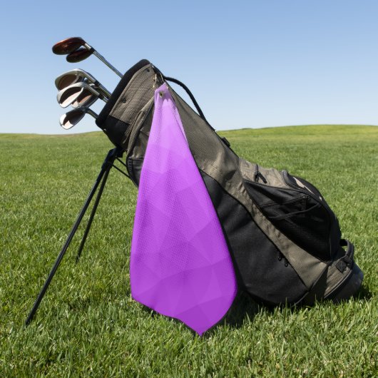 Purple laveneder gradient geometric mesh pattern golfhandtuch (Gras)
