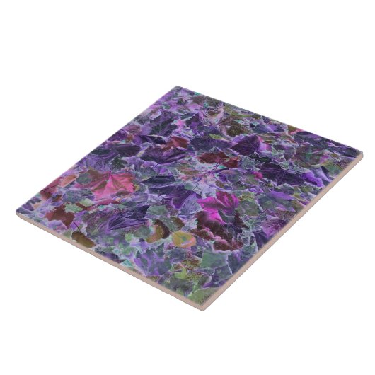 Purple Leaves Foliage Nature Pattern Fliese (Seite)