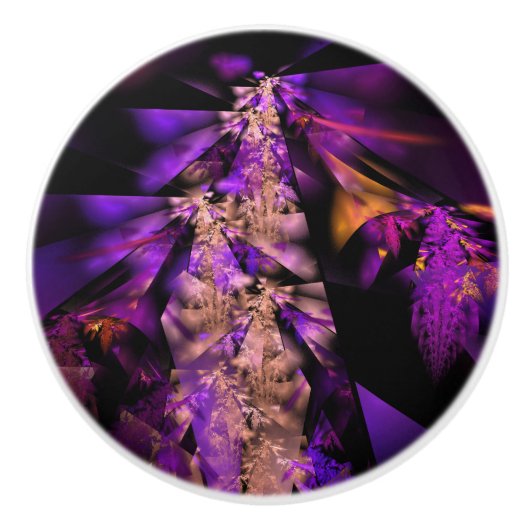 Purple leaves keramikknauf (Vorderseite)