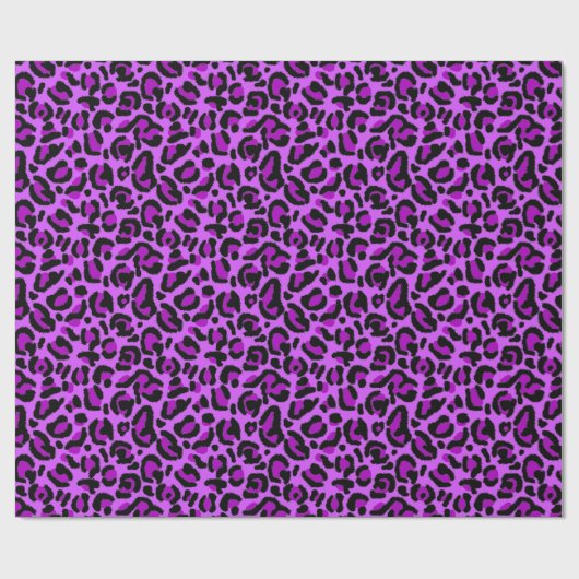 Purple Leopard Print Cheetah Spots Geschenkpapier (Flach)