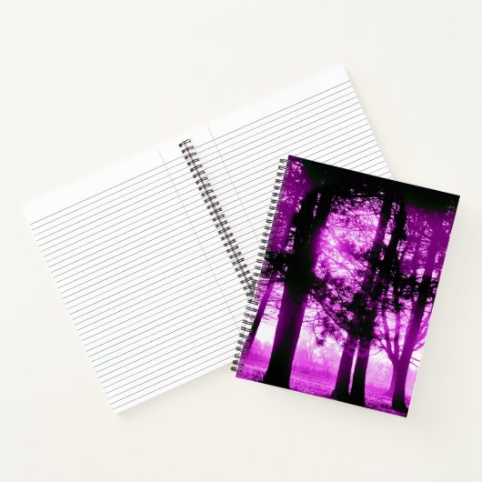 Purple Light with Silhouette Trees  Notizblock (Innenseite)