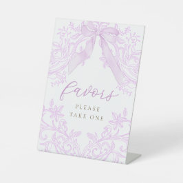 purple lilac design favors sign sockelschild