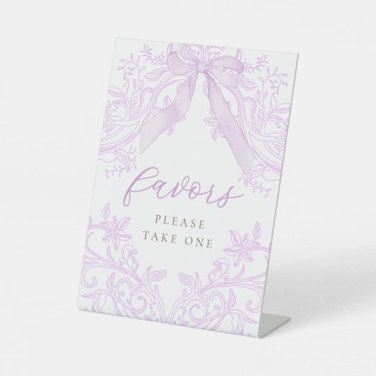 purple lilac design favors sign sockelschild (Vorderseite)