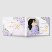 Purple Lilac Floral Sweet Sixteen 16 Photograph Gästebuch (Voll)