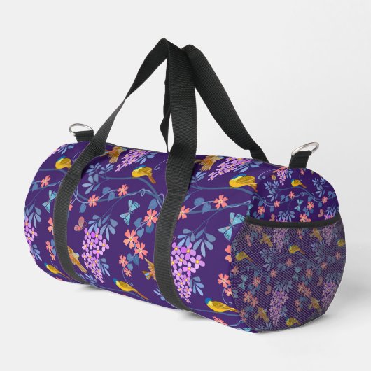 Purple Lilacs  Duffle Bag (Rechte Ecke)