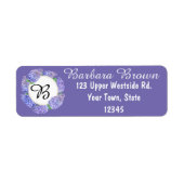 Purple Lilacs Return Address Label (Vorne)