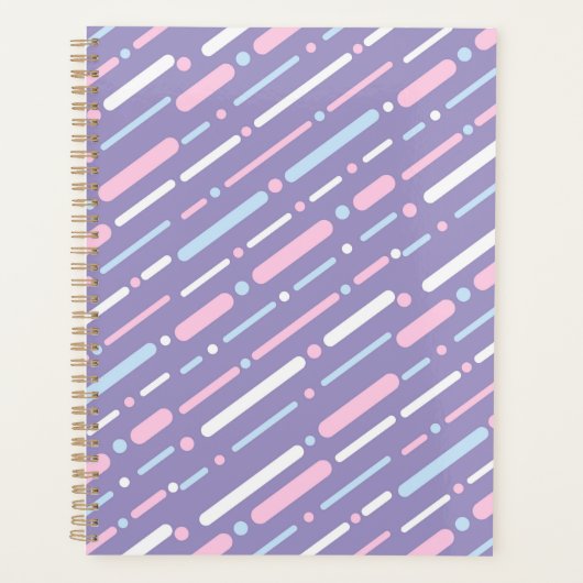 Purple Line Pattern Planner Planer (Vorderseite)