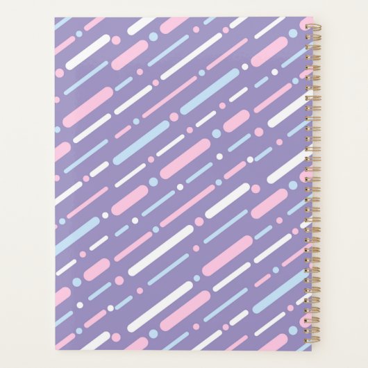 Purple Line Pattern Planner Planer (Rückseite)