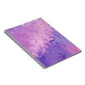 Purple Liquid Marble Abstract Pattern Notizblock (Rechte Seite)