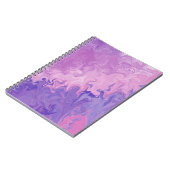 Purple Liquid Marble Abstract Pattern Notizblock (Linke Seite)