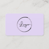 Purple Logo QR Code Professional Visitenkarte (Rückseite)