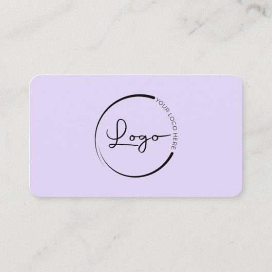 Purple Logo QR Code Professional Visitenkarte (Rückseite)