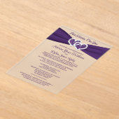 Purple Love Hearts Wedding Invitation Acryleinladungen (Ablage )