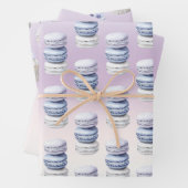 Purple Macaroons Floral Cupcakes Birthday Geschenkpapier Set (Beispiel)
