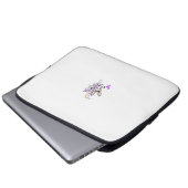 Purple-Magenta, Reddish Orange, Electronics Bag Laptopschutzhülle (Vorne Knopf)