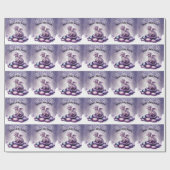 Purple Magical Dragon Baby Shower Geschenkpapier (Flach)