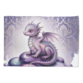 Purple Magical Dragon Baby Shower Kissenbezug (Rückseite)
