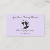 Purple Maid House Cleaning QR Code Professional Visitenkarte (Vorderseite)