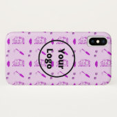 Purple makeup artist business pattern Case-Mate iPhone hülle (Rückseite (Horizontal))