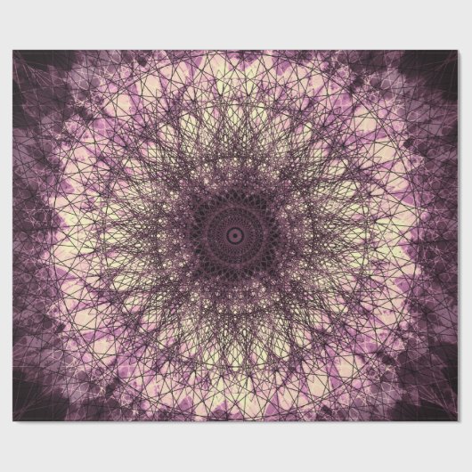 Purple Mandala Geschenkpapier (Flach)