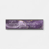 Purple Marble Agate Office Door Sign Türschild (Vorderseite )