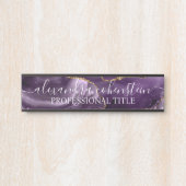 Purple Marble Agate Office Door Sign Türschild (Vorderseite )