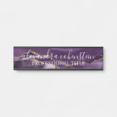 Purple Marble Agate Office Door Sign Türschild (Vorderseite )