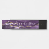 Purple Marble Agate Office Door Sign Türschild (Vorderseite )