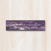 Purple Marble Agate Office Door Sign Türschild (Vorderseite )
