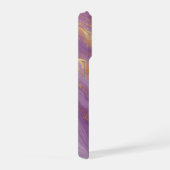 Purple Marble Background With Gold Veins iPhone Hülle (Rechte Seite)