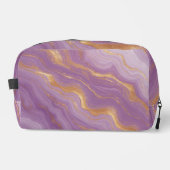 Purple Marble Background With Gold Veins Waschbeutel (Vorderseite)