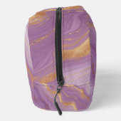 Purple Marble Background With Gold Veins Waschbeutel (Rechts)