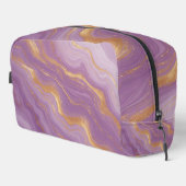 Purple Marble Background With Gold Veins Waschbeutel (Rechte Ecke)