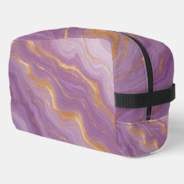 Purple Marble Background With Gold Veins Waschbeutel