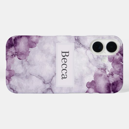 Purple Marble Case-Mate iPhone Hülle (Rückseite (Horizontal))
