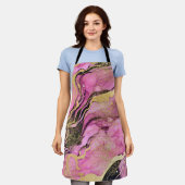 Purple Marble Pink Black Gold Schürze (Getragen)