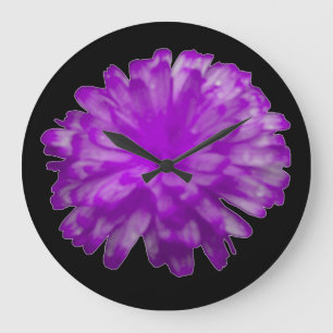 Purple Marigold Wall Clock Große Wanduhr