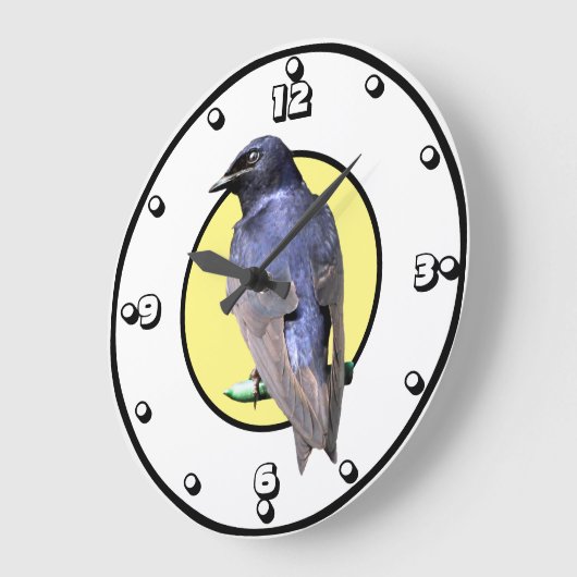Purple Martin Große Wanduhr (Winkel)