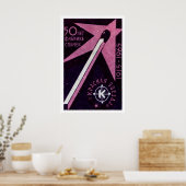 Purple Match - Matchbox Print - Czech Wall Art Poster (Küche)